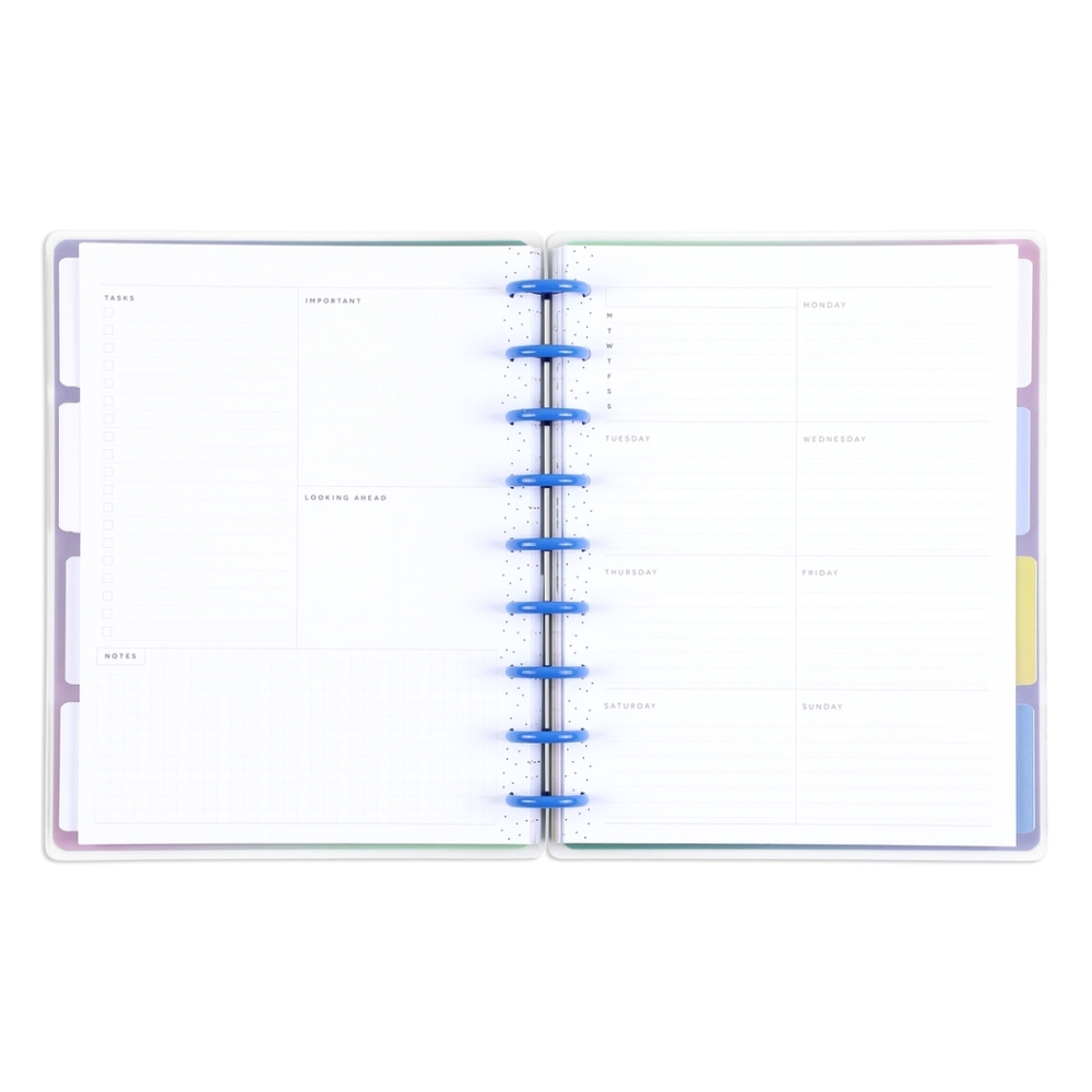 Floral Radiate Notebook with Blue Binding - Picture 2 of 6